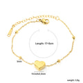 Damen Armband mit herzförmigem Anhänger und verstellbarem Kettendesign Shop Nory