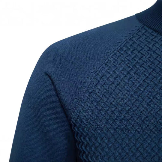 Herren Strickpullover mit modernem Strukturmuster und Rundhalsausschnitt
