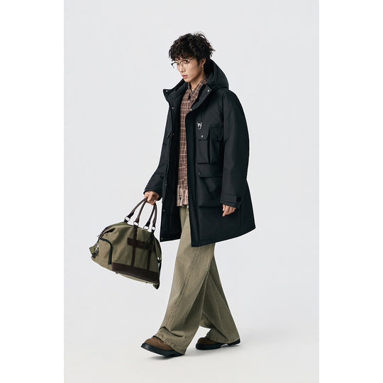 Herren Wasserabweisender Tech-Parka mit Mehrfach-Taschen und Kapuze Shop Nory