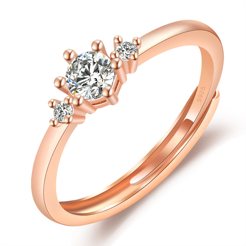 Damen Verlobungsring mit kunstvoller Zirkonia-Besatzung und eleganten Details Shop Nory