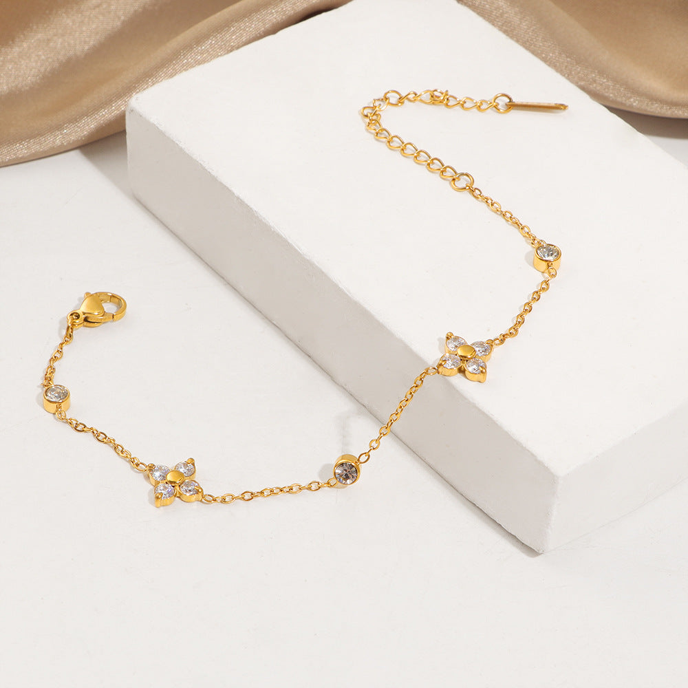 Damen Delikate Flieder Charm Armband Shop Nory