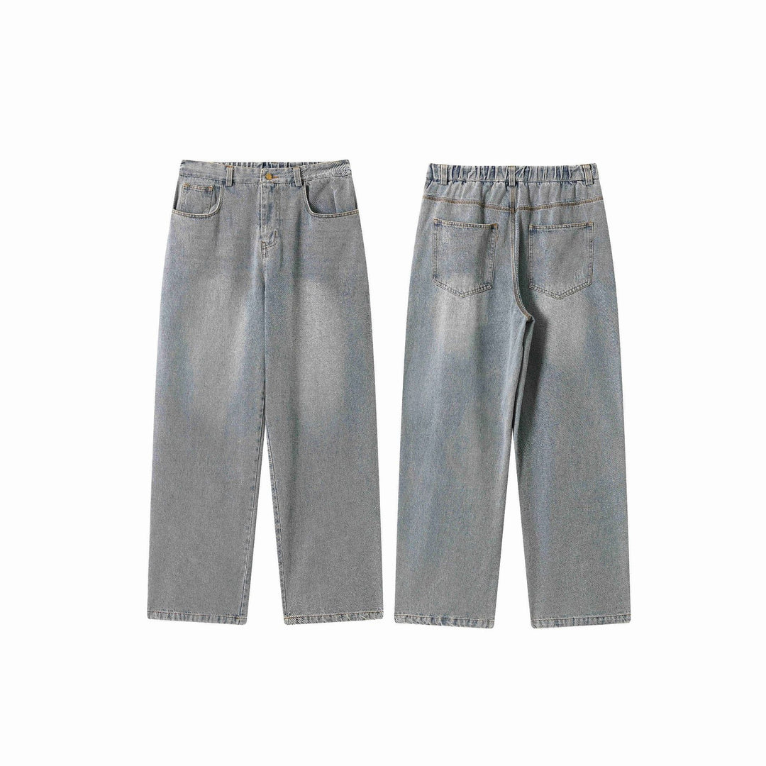 Damen Jeanshose mit weitem Bein, hoher Taille und vorderlichem Mittelschlitz Shop Nory