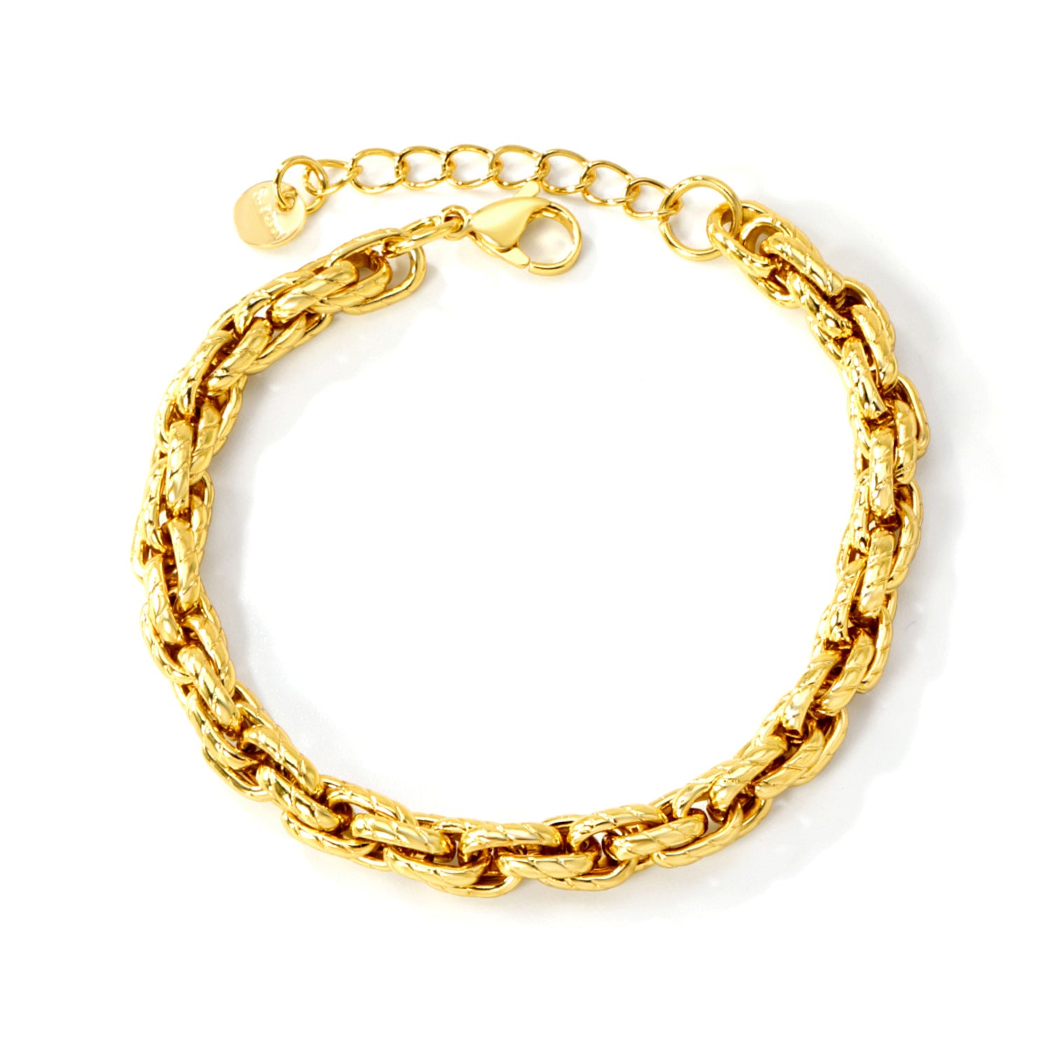 Damen Bracelet aus hochwertigem Edelstahl mit edlem Kettenmuster Shop Nory