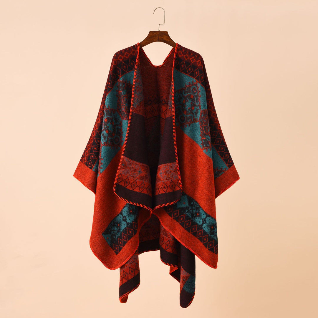 Damen Jacquard Poncho mit Paisley‑Muster Shop Nory
