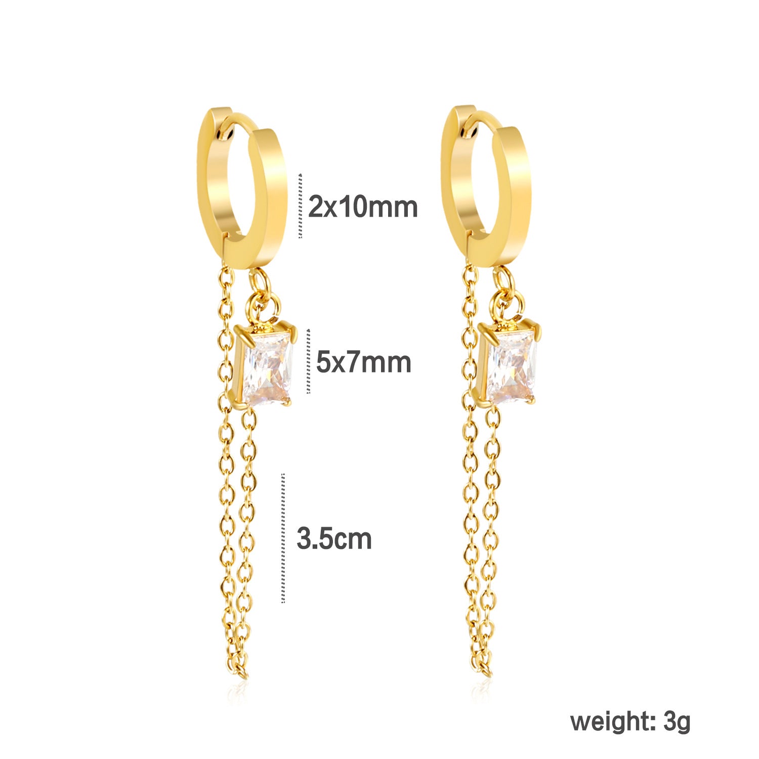 Damen Hängende Ohrhänger mit funkelnden Kristallen und eleganter Goldverzierung Shop Nory