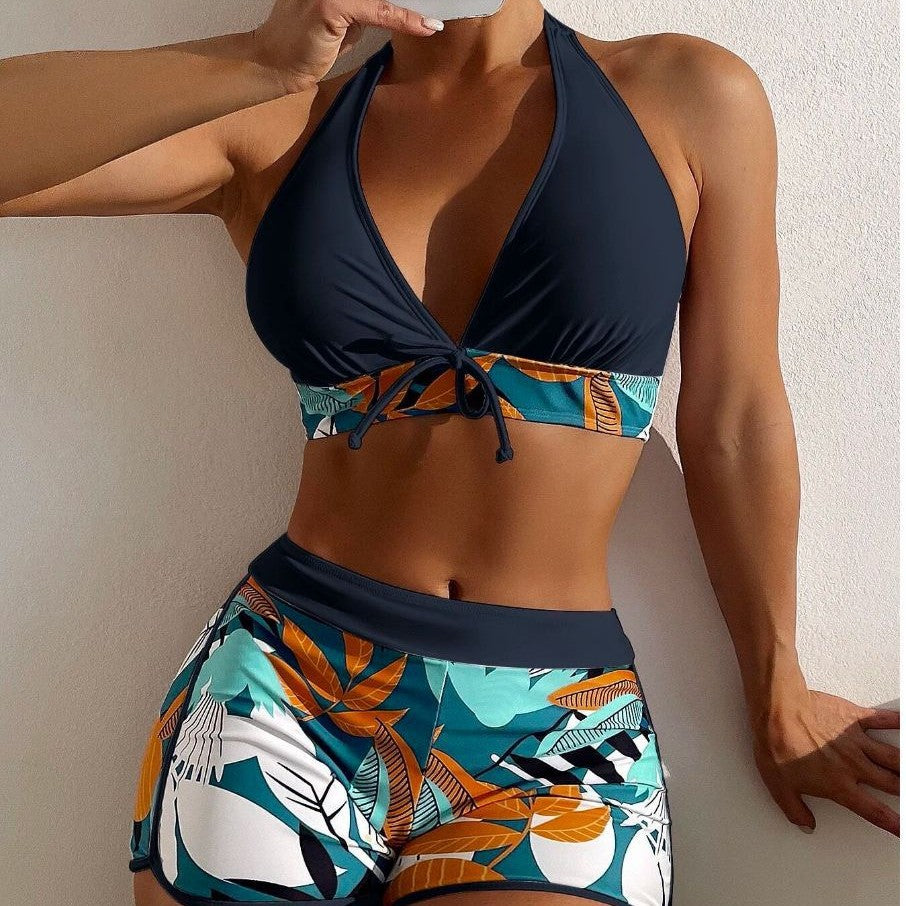 Damen Sportliches Bikiniset mit floralem Design