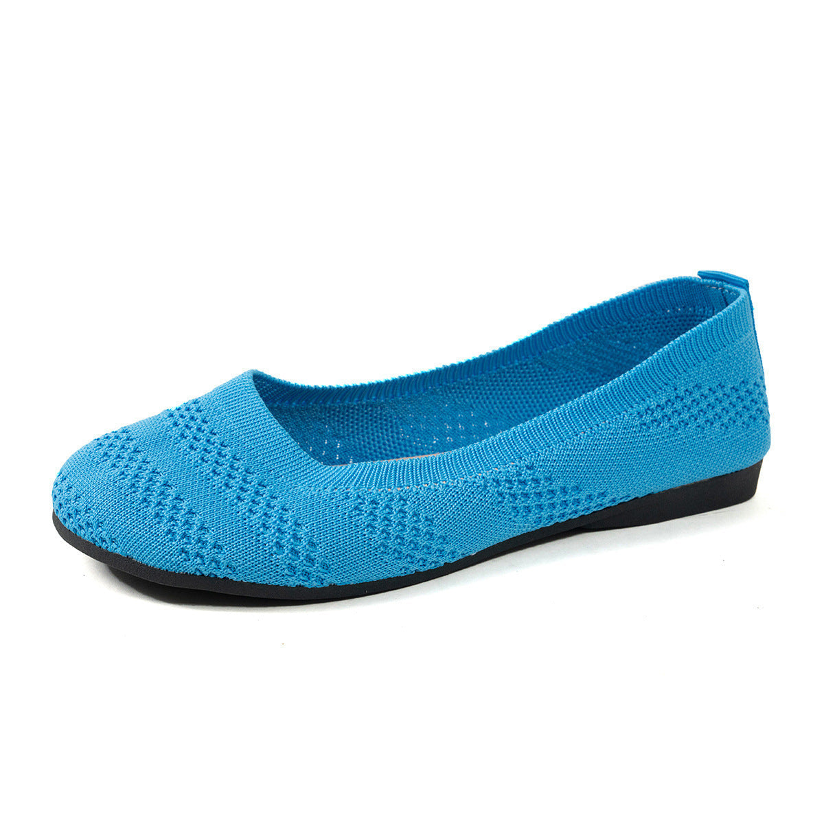 Damen Ballerinas mit elastischem Strickdesign und rutschfester Sohle