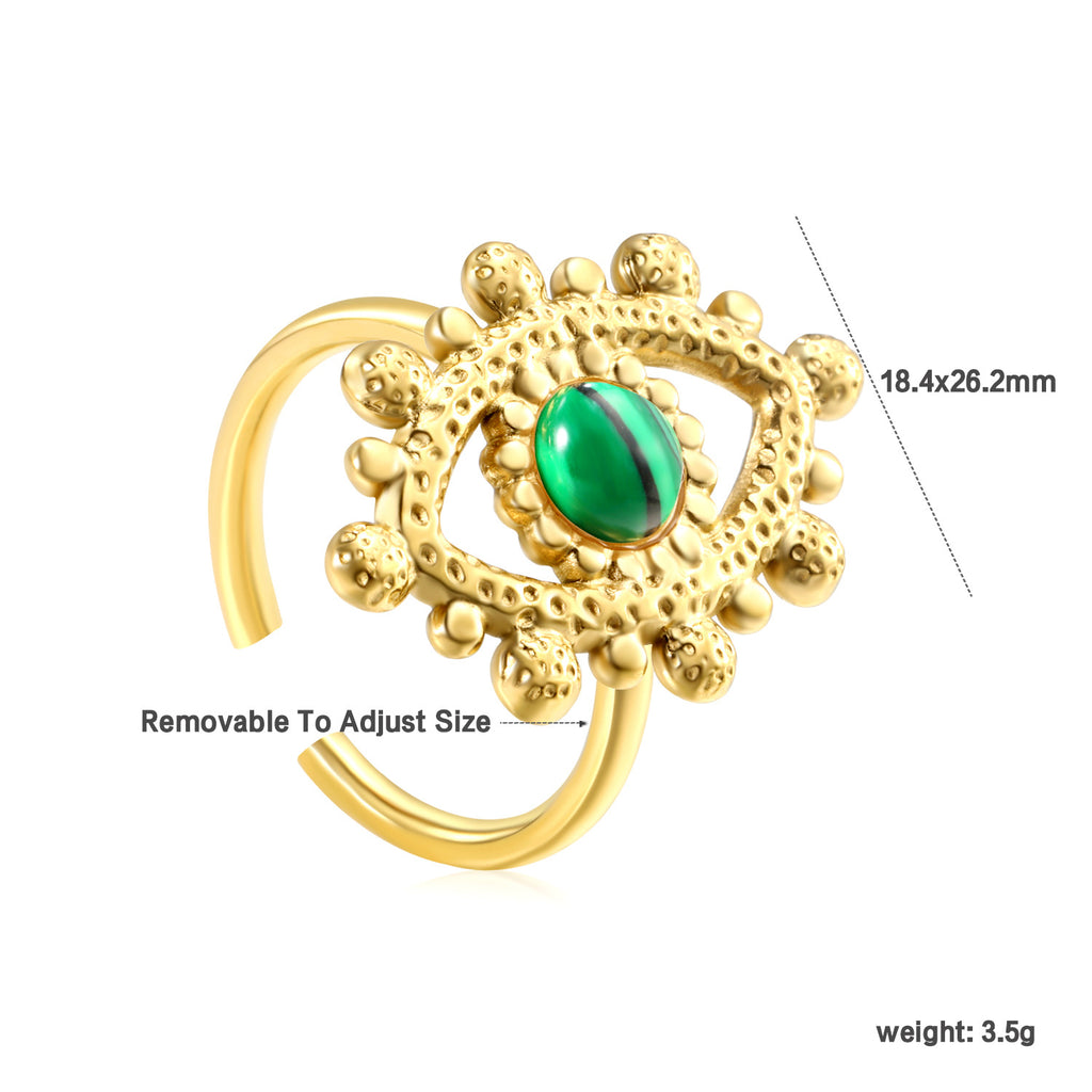 Damen verstellbarer Ring mit kunstvollem Augen-Motiv Shop Nory