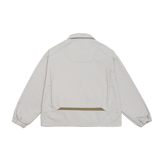 Unisex Kurzblouson im Boxy‑Cut mit Hemdkragen, sichtbarem Metallreißverschluss und Utility‑Pattentaschen Shop Nory