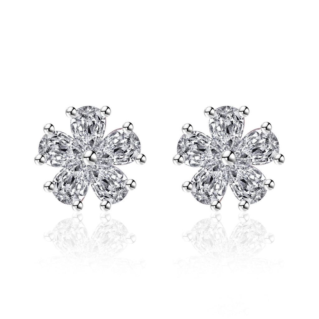 Damen Funkelnde Blütenohrringe mit Zirkonia Shop Nory