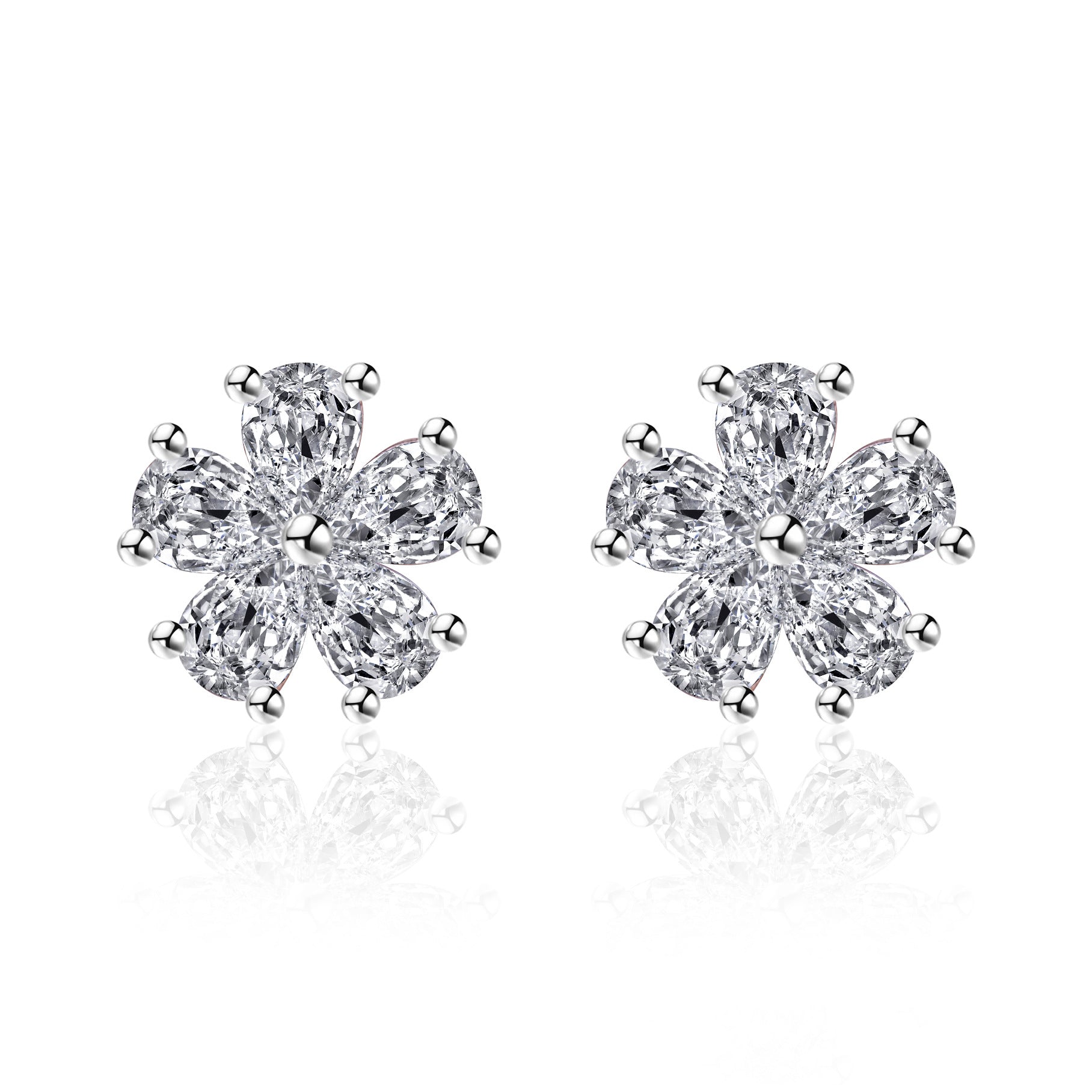 Damen Funkelnde Blütenohrringe mit Zirkonia Shop Nory