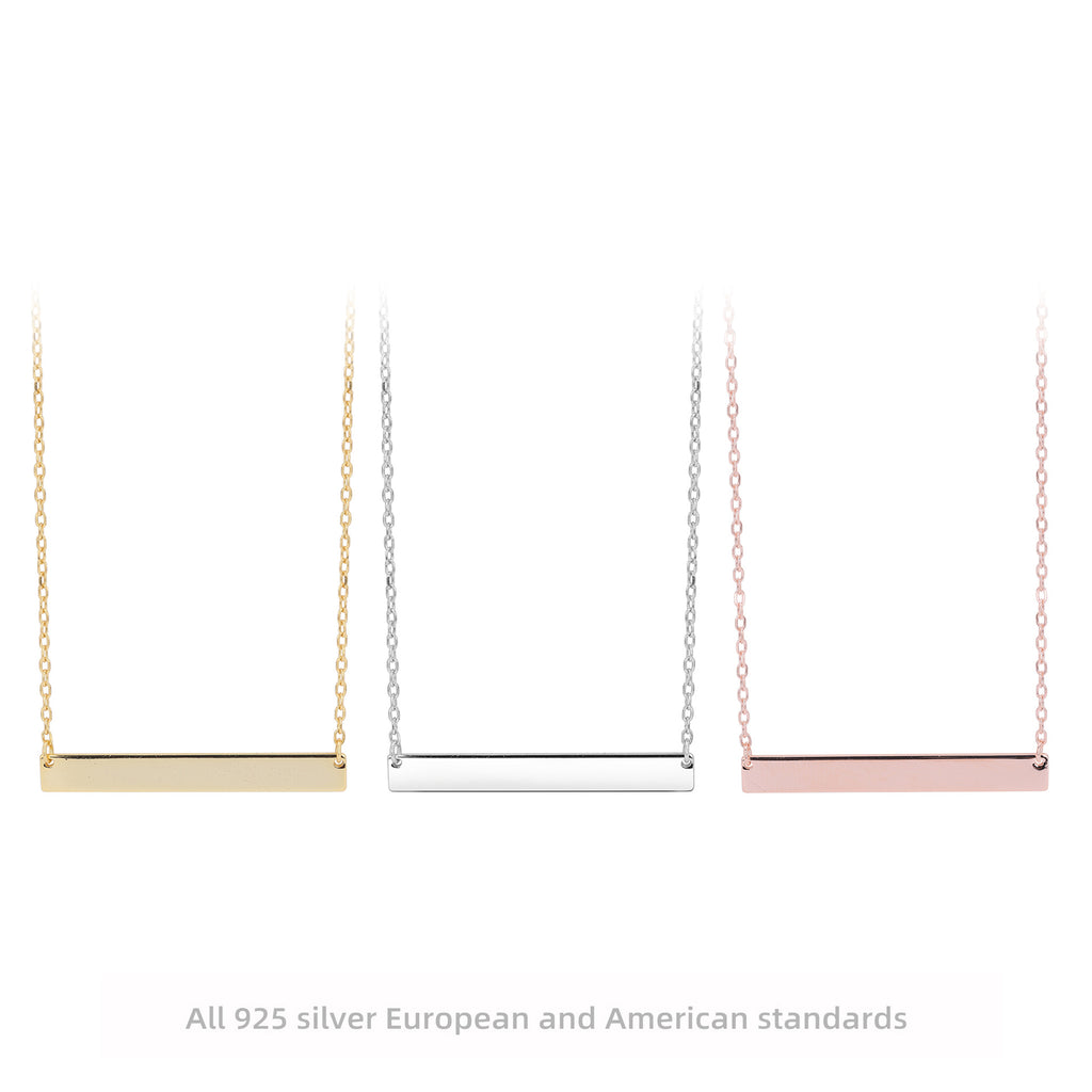 Damen Halskette mit elegantem gravierbarem Anhänger aus hochwertigem 925 Sterling Silber Shop Nory