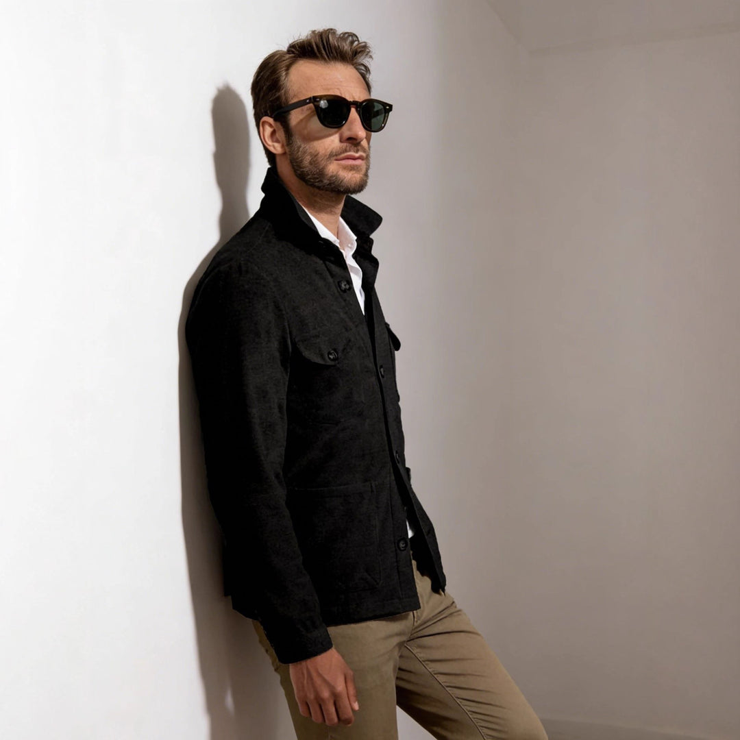 Herren Leichte Fieldjacke aus Baumwoll-Leinen mit Pattentaschen Shop Nory