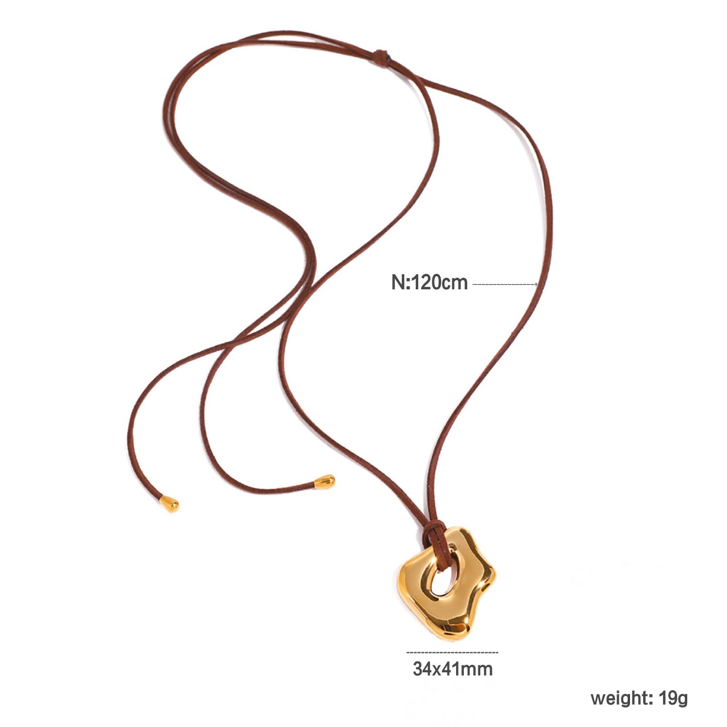 Damen Halskette mit modernem, eleganten Tropfenanhänger Shop Nory