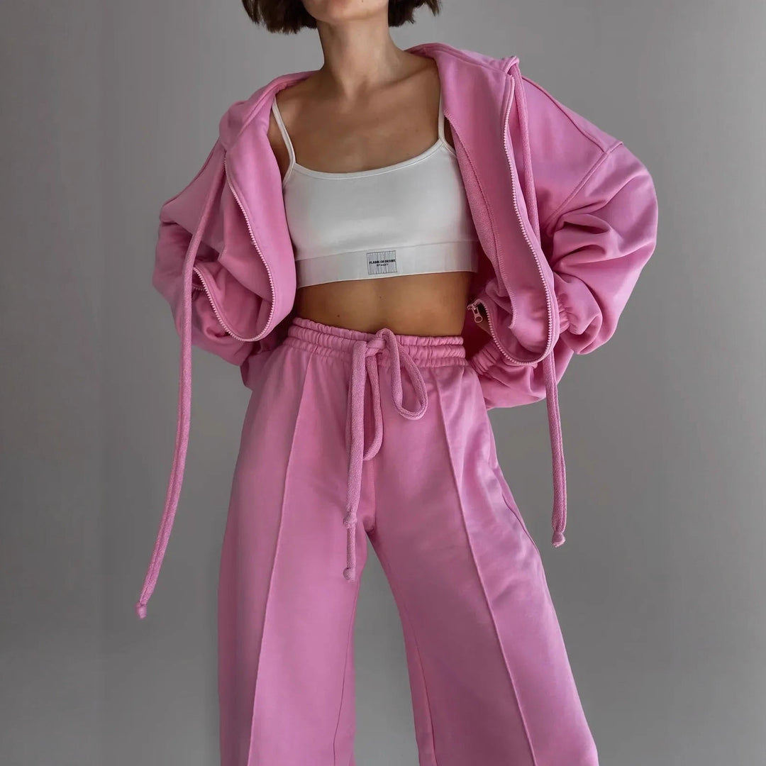 Damen Sweatanzug mit Jogginghose Set Shopnory