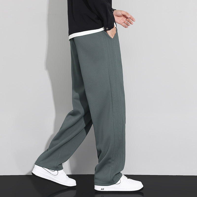 Herren Locker-weit geschnittene Lounge-Jogginghose mit Baumwoll-Fleece-Innenfutter und verstellbarem Kordelzug Shop Nory