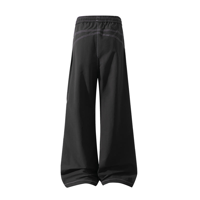 Herren Weite Cargo‑Hose mit Tunnelzugbund, Utility‑Nähten und Reißverschluss‑Taschen Shop Nory