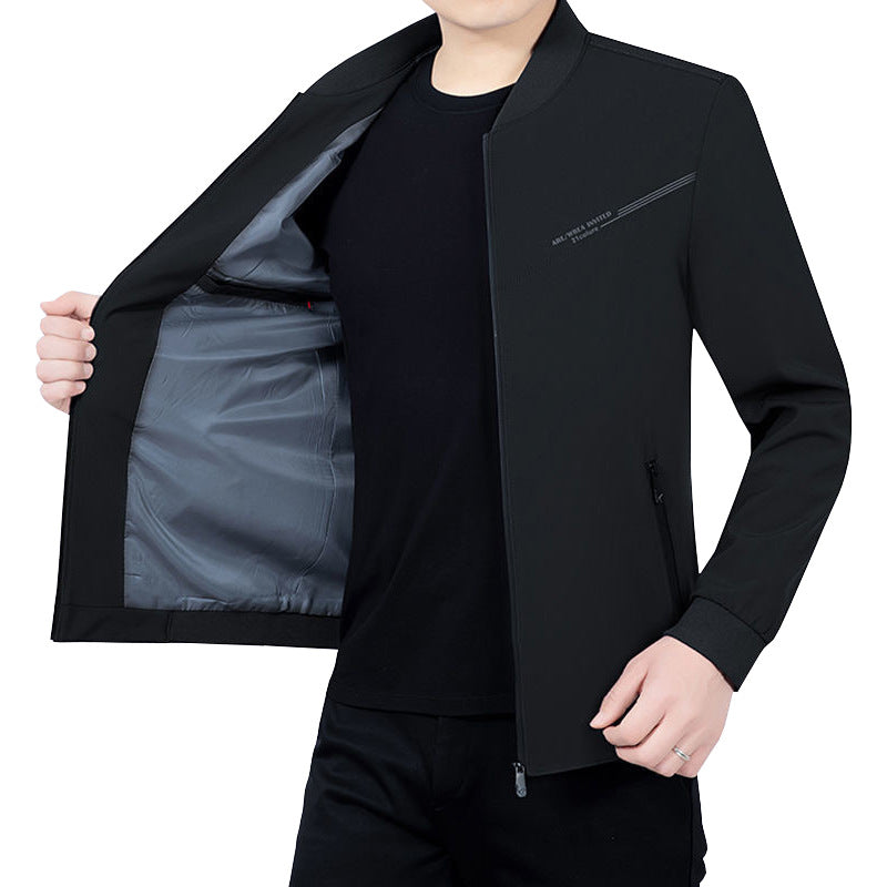 Herren Leichte Softshell-Traveljacke mit Stehkragen und Reißverschluss Shop Nory