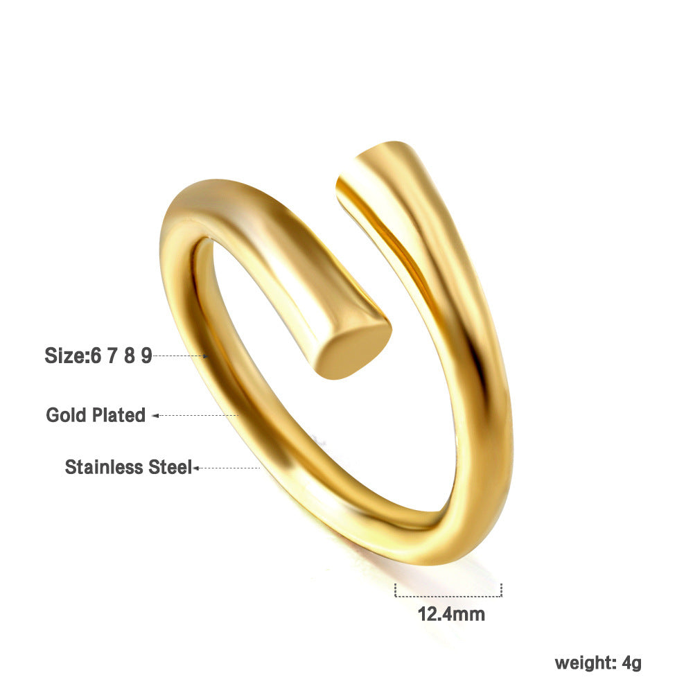 Damen hochwertiger und eleganter Ring mit geschwungenem Design Shop Nory