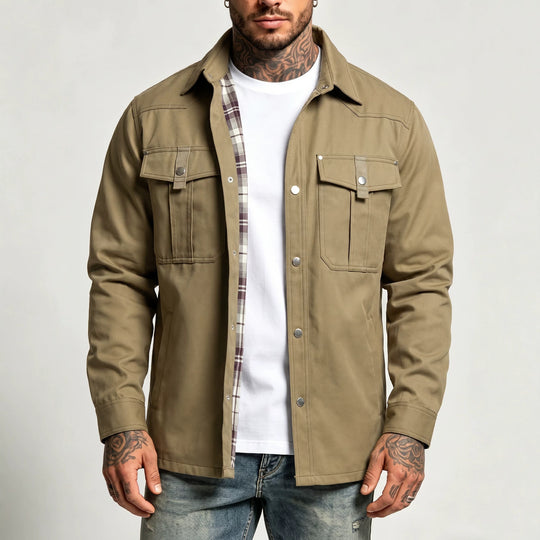 Herren Canvas-Hemdjacke Shop Nory