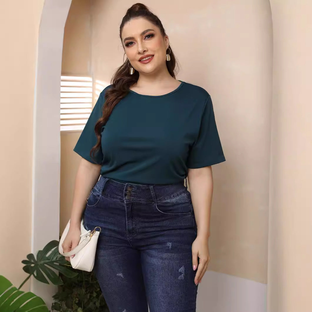 Damen modisches Basic T-Shirt