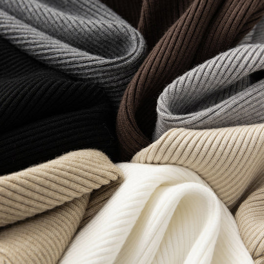 Damen Weite Rippstrick-Hose mit Tunnelzug und fließender Palazzo-Silhouette Shop Nory