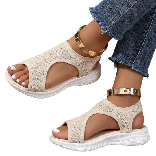 Damen Atmungsaktive Sport-Sandalen mit elastischem Obermaterial und rutschfester Sohle
