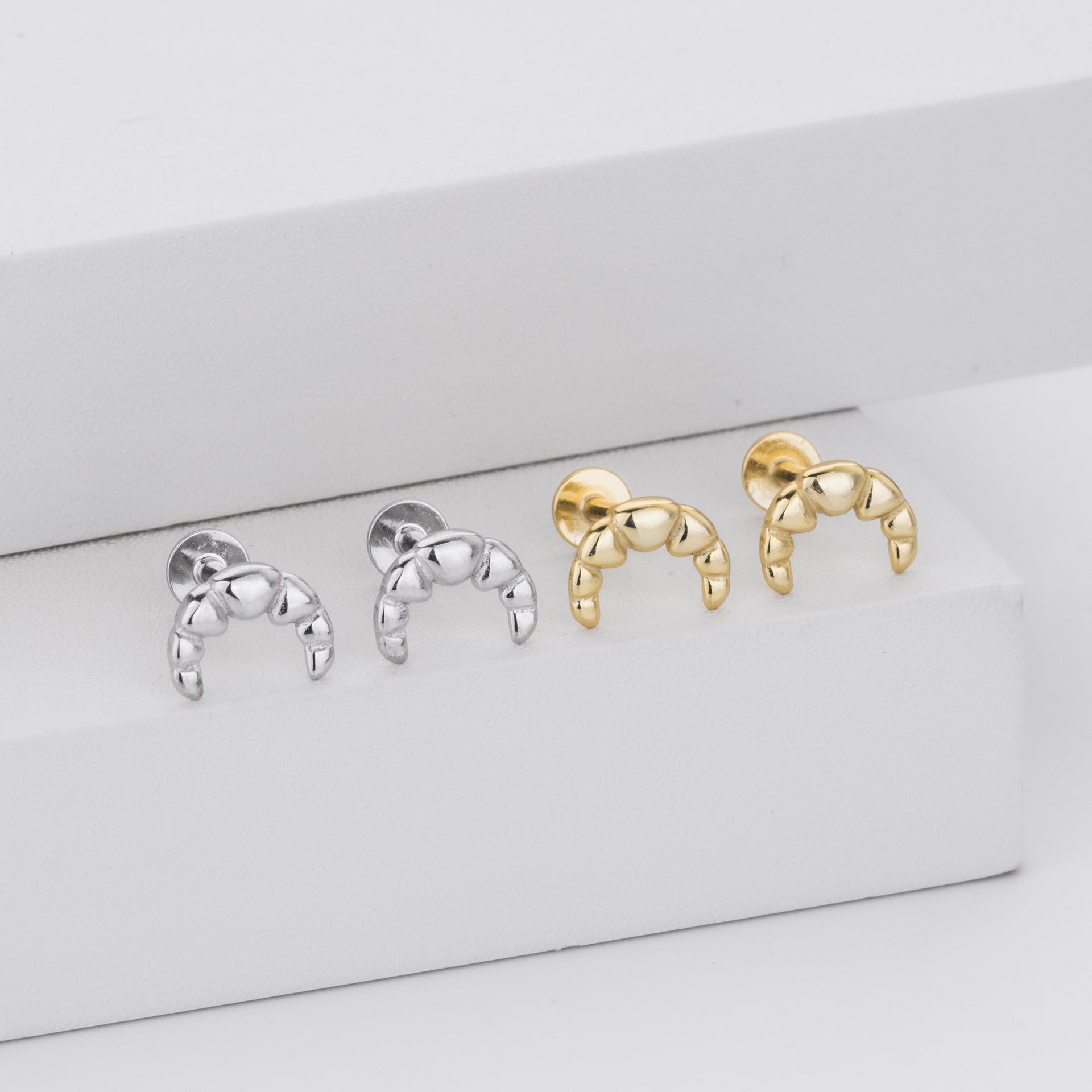 Damen Ohrstecker mit kreativem Krabben-Design aus 925 Sterling Silber Shop Nory