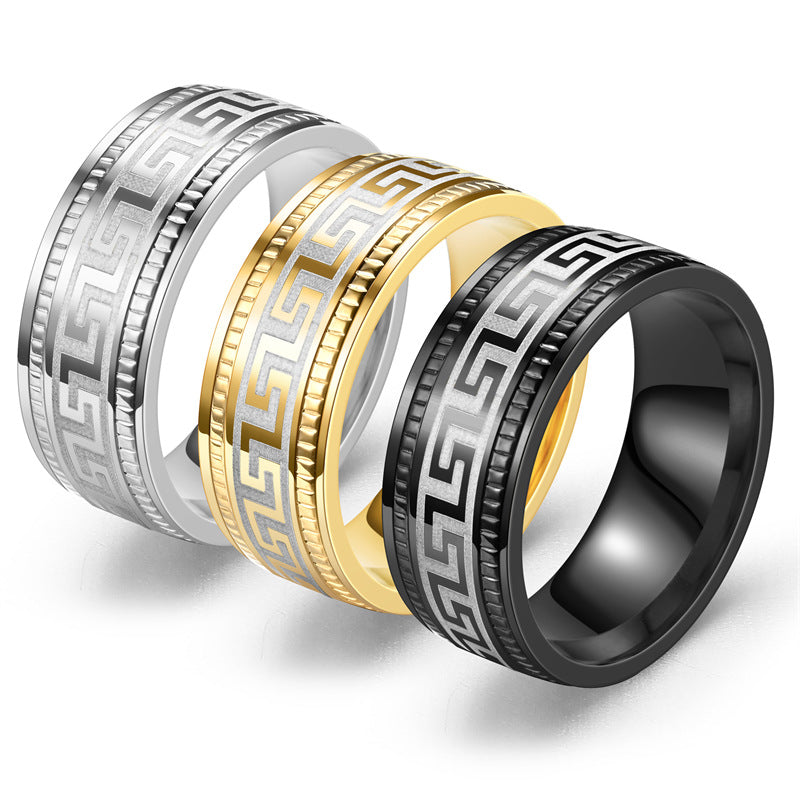 Herren Ring mit kunstvollem geometrischem Muster Shop Nory