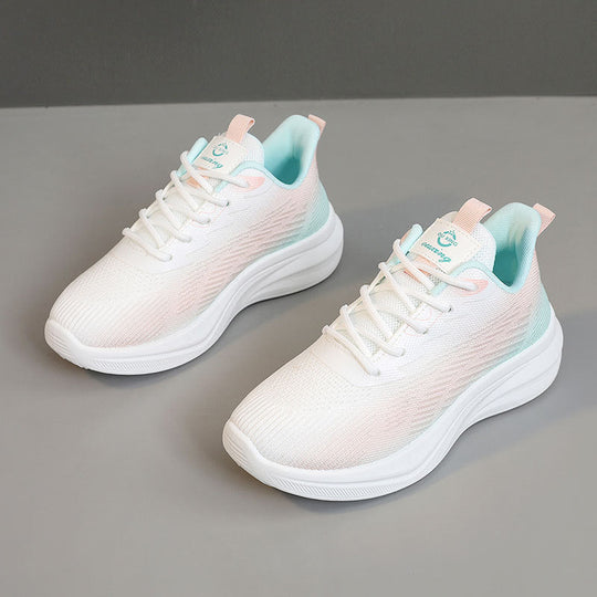 Damen sportliche Leichtgewicht Sneakers mit atmungsaktiver Obermaterialstruktur Shopnory
