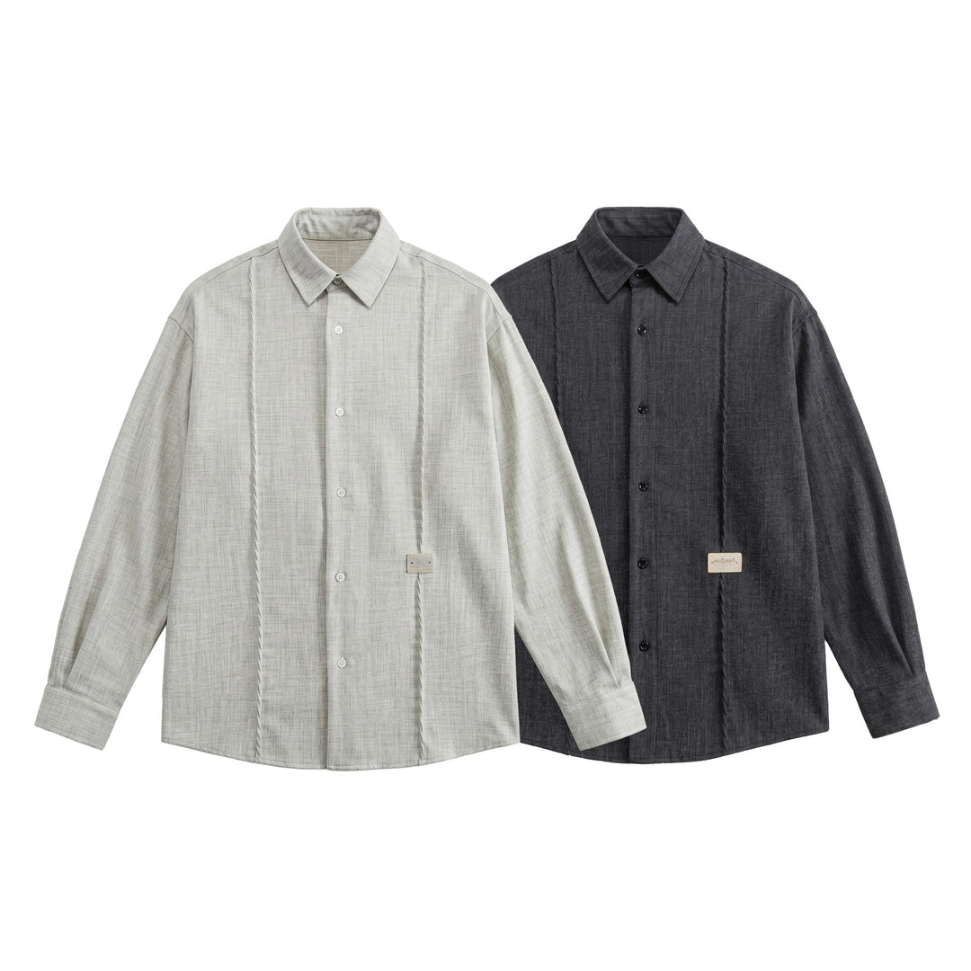 Herren Oversize-Hemdjacke aus leichter Denim-Optik mit sichtbaren Ziernähten Shop Nory