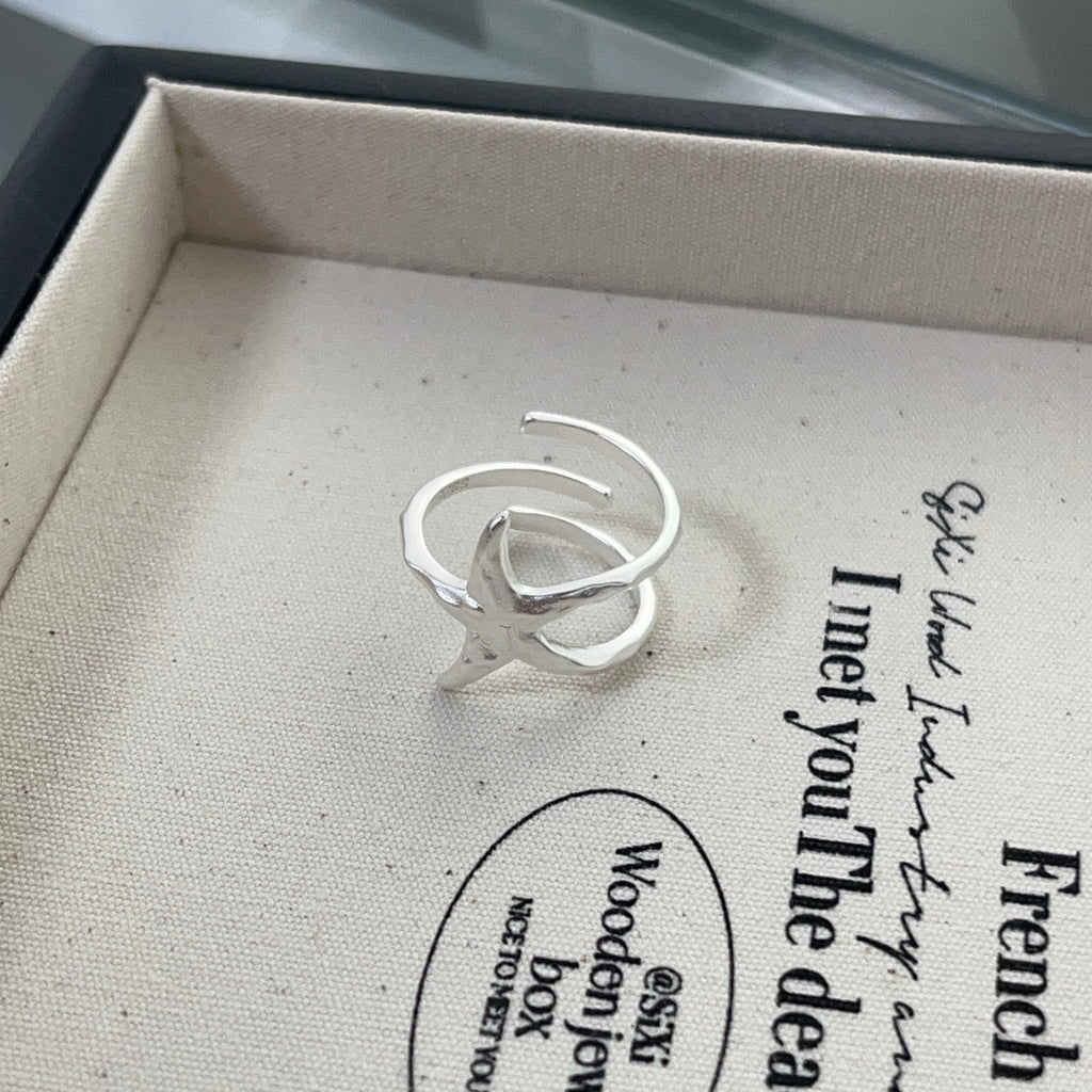 925 Sterling Silber Stern Offene Ringe 925 Sterling Silber Ringe | Shop Nory