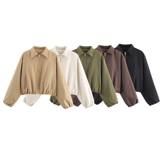 Damen cropped Übergangsjacke
