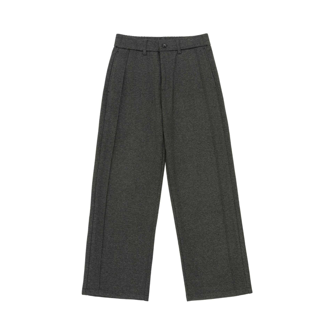 Damen Weite Bundfaltenhose aus Sweatstoff mit hoher Taille und Bügelfalte Shop Nory