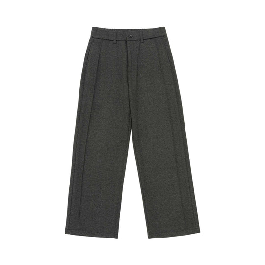 Damen Weite Bundfaltenhose aus Sweatstoff mit hoher Taille und Bügelfalte Shop Nory