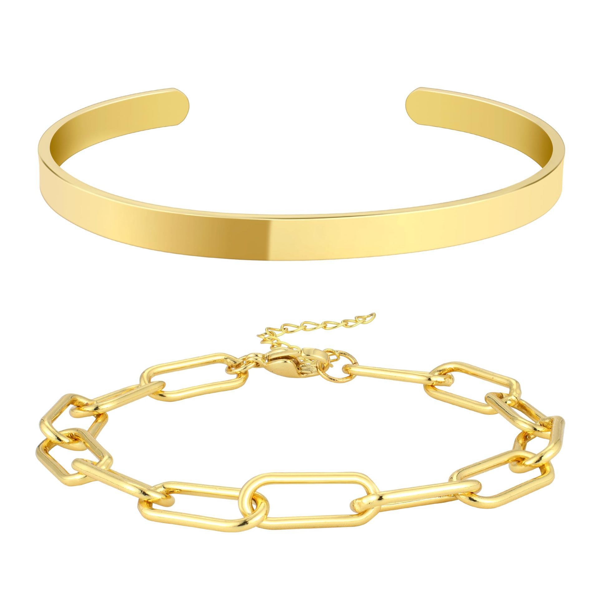 Damen Armreif und Kettenarmband Set Shop Nory