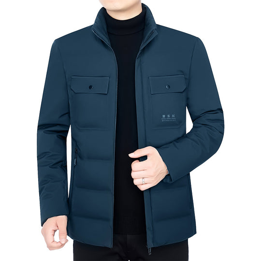 Herren Thermisch gepolsterte Cityjacke mit Stehkragen und Brustklappen Shop Nory