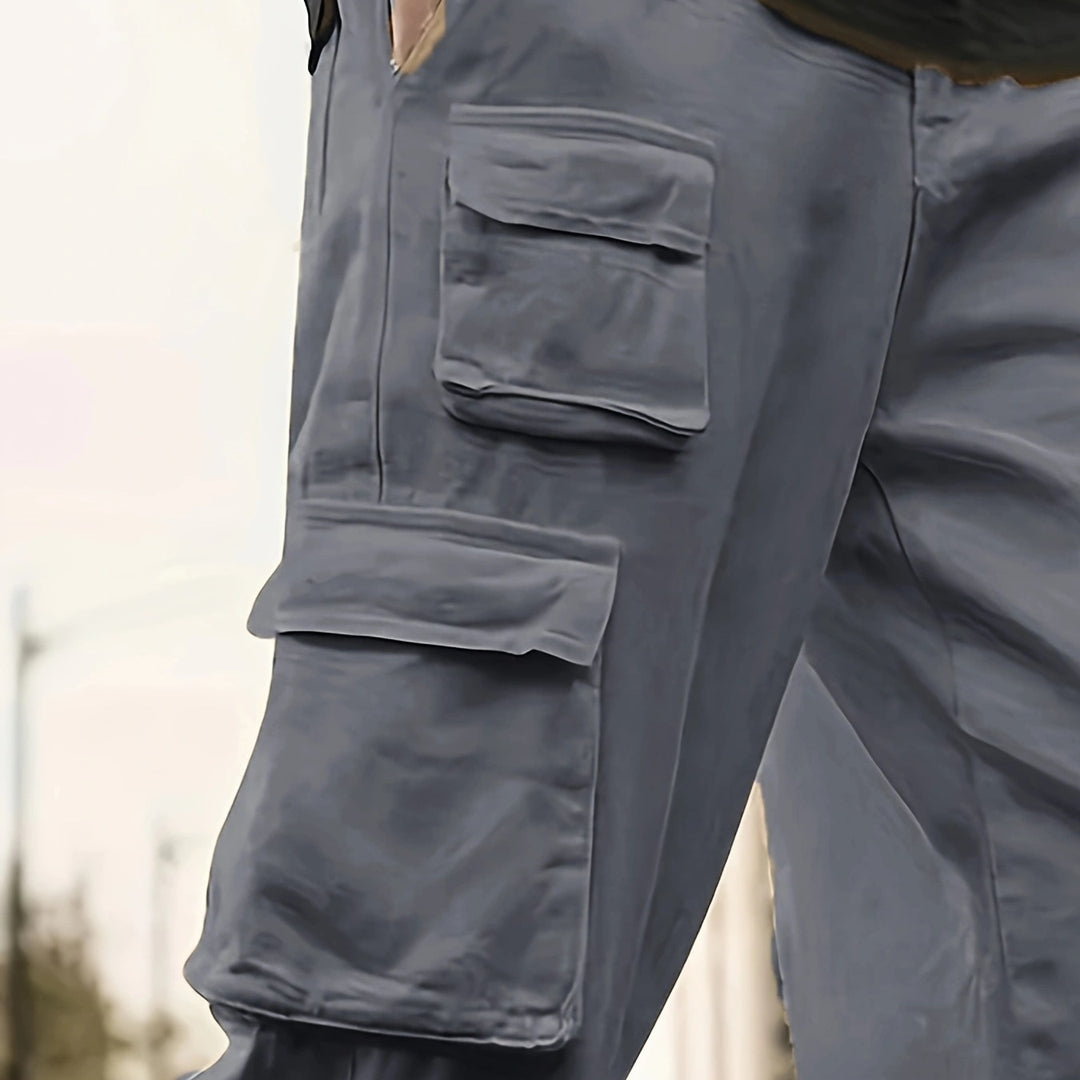 Herren Relaxed-Fit Utility-Cargohose mit großen Klappfächern und elastischem Beinabschluss Shop Nory