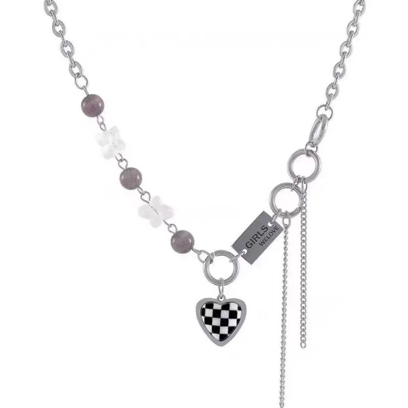 Damen Kette mit herzförmigem und einzigartigem Design Shop Nory