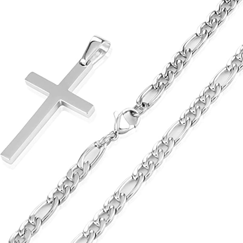 Herren Halskette mit Kreuzanhänger und robustem Gliederdesign Shop Nory