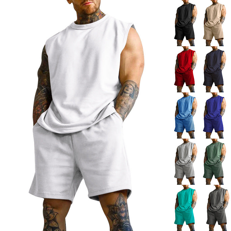 Herren sportliches Kurzarm-Set aus atmungsaktivem Material