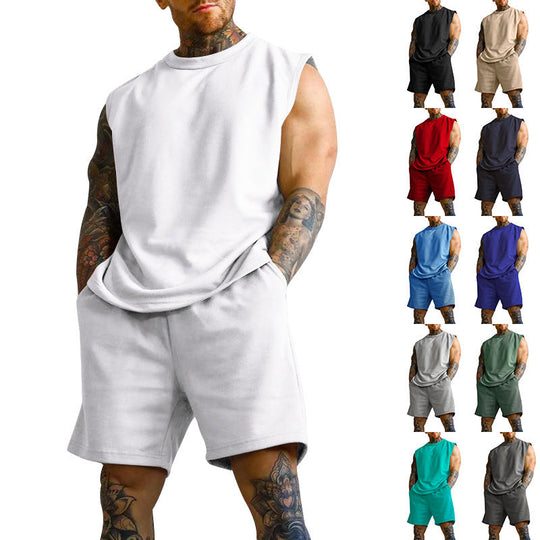 Herren sportliches Kurzarm-Set aus atmungsaktivem Material