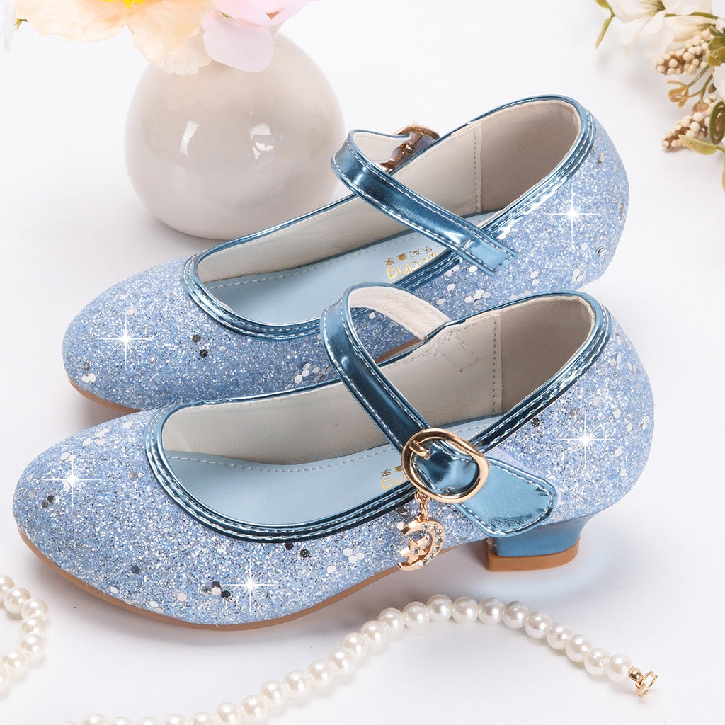 Mädchen Glitzernde Mary Jane Schuhe mit dekorativer Schnalle