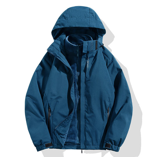 Herren zweiteilige Winterjacke mit abnehmbarer Fleece-Innenjacke wasserdicht winddicht Shop Nory