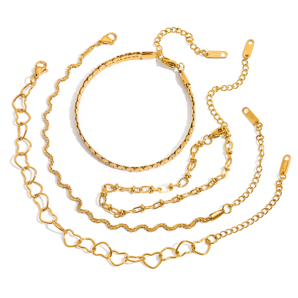 Damen Edelstahl Armband mit stilvollem Herzdesign und verstellbarem Verschluss Shop Nory