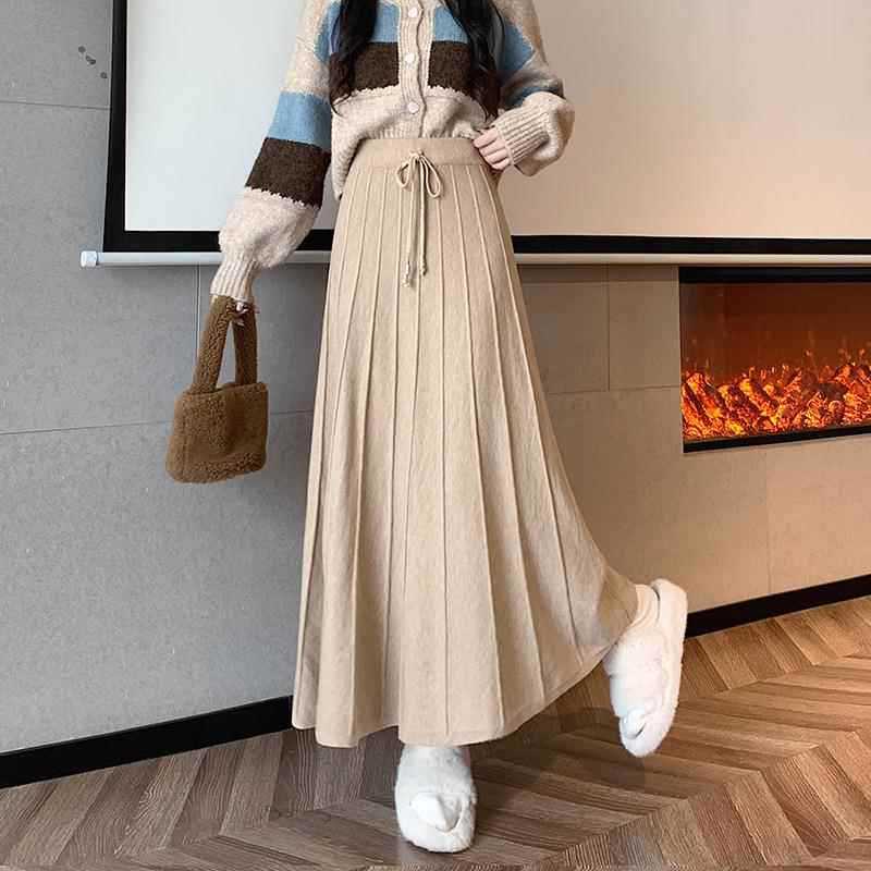 Damen Eleganter und fließender Maxirock Shop Nory