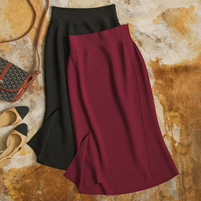 Damen Eleganter und figurbetonter Midi-Rock Shop Nory
