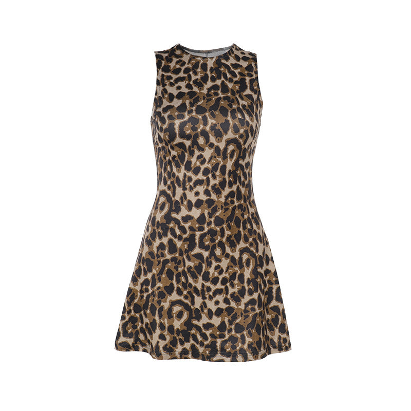 Damen Etuikleid mit Leopardenmuster und figurbetontem Schnitt