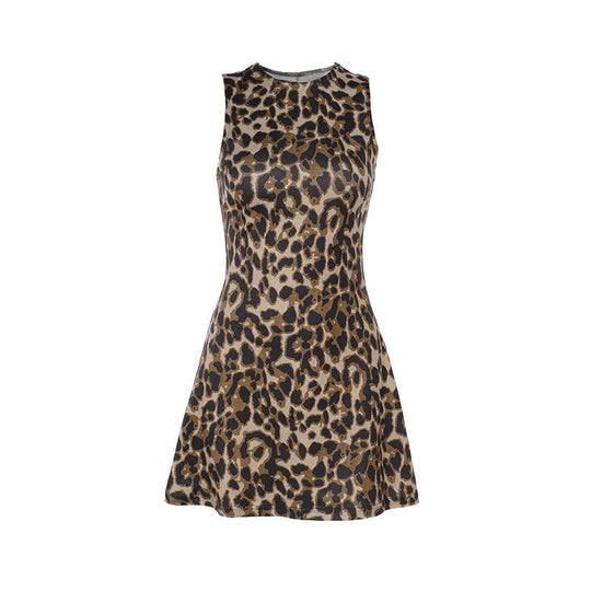 Damen Etuikleid mit Leopardenmuster und figurbetontem Schnitt