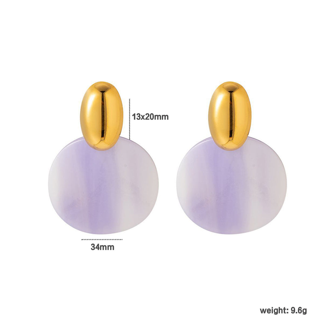 Damen Hängende Ohrringe mit luxuriösem goldplattierten Design und stilvollem Muschelanhänger Shop Nory